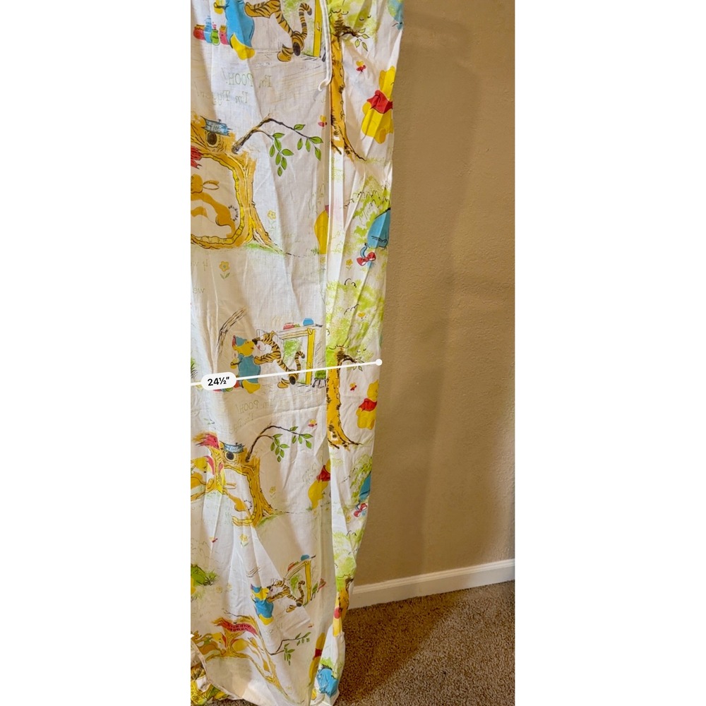 Vintage 1970s Sears Perma-Prest Winnie the Pooh Crib Sheet Disney Characters 70s - Picture 12 of 14